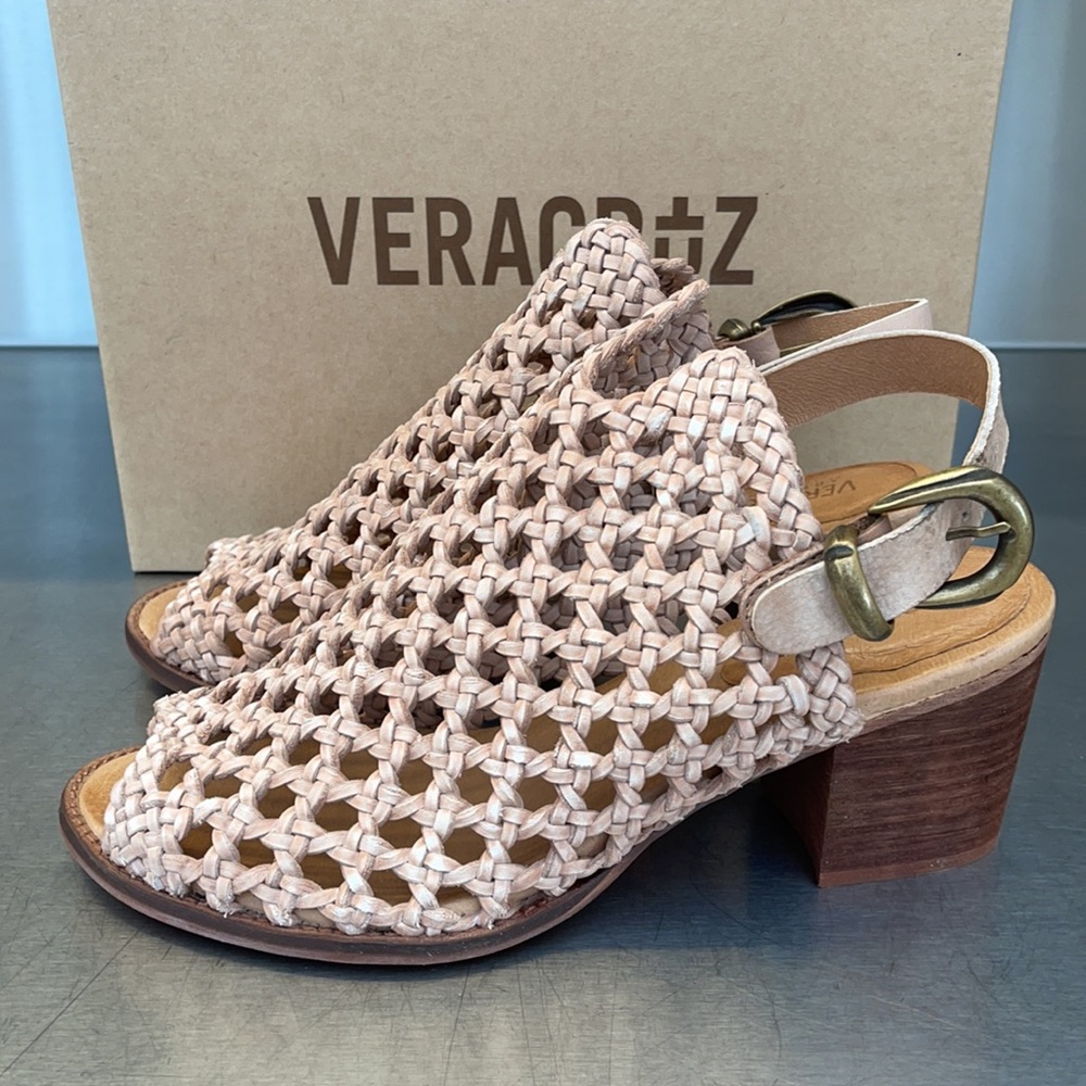 Vera Cruz woven rose leather sandals. New from Sundance